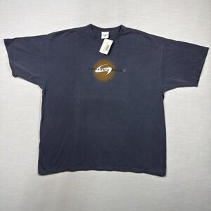 Vintage SDI Shirt Men XL Navy Blue Sun Valley Seriously Deep Ski 90s READ